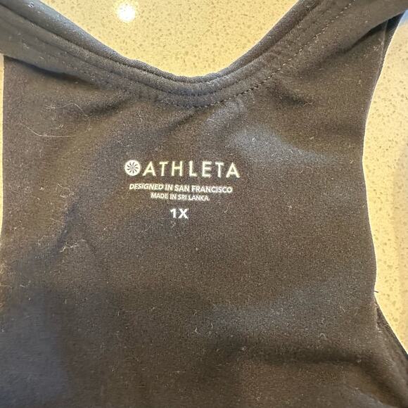 Athleta Women's Conscious Crop Sports Bra Crop Top Black D-DD - Size 1X - Picture 8 of 8